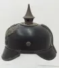 Prussian Black Lacquered Tin Metal Ersatz Pickelhaube Visuel 4